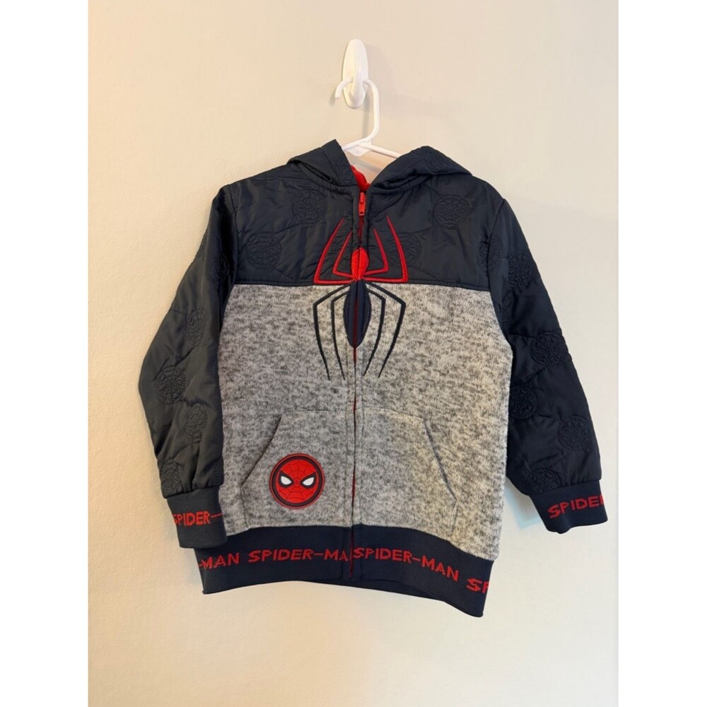Marvel Spider-Man Boys Hooded Jacket Size 5